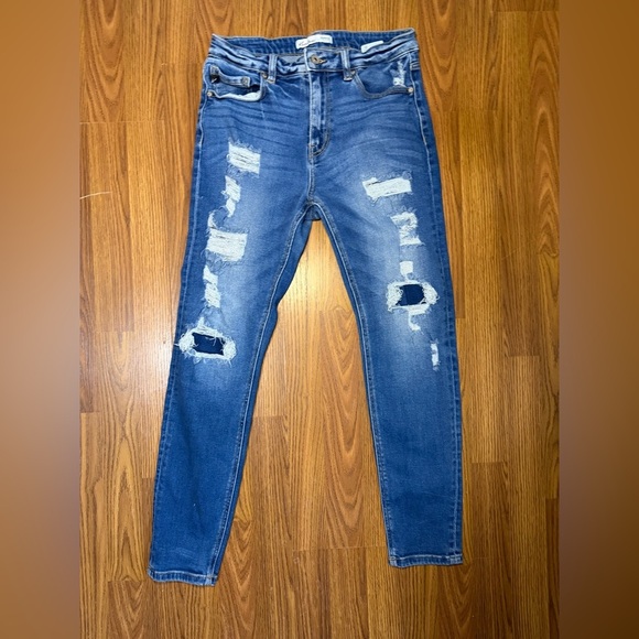 KanCan Denim - KanCan High Rise Medium Ripped Boyfriend Distressed Ankle Jean Size 29.